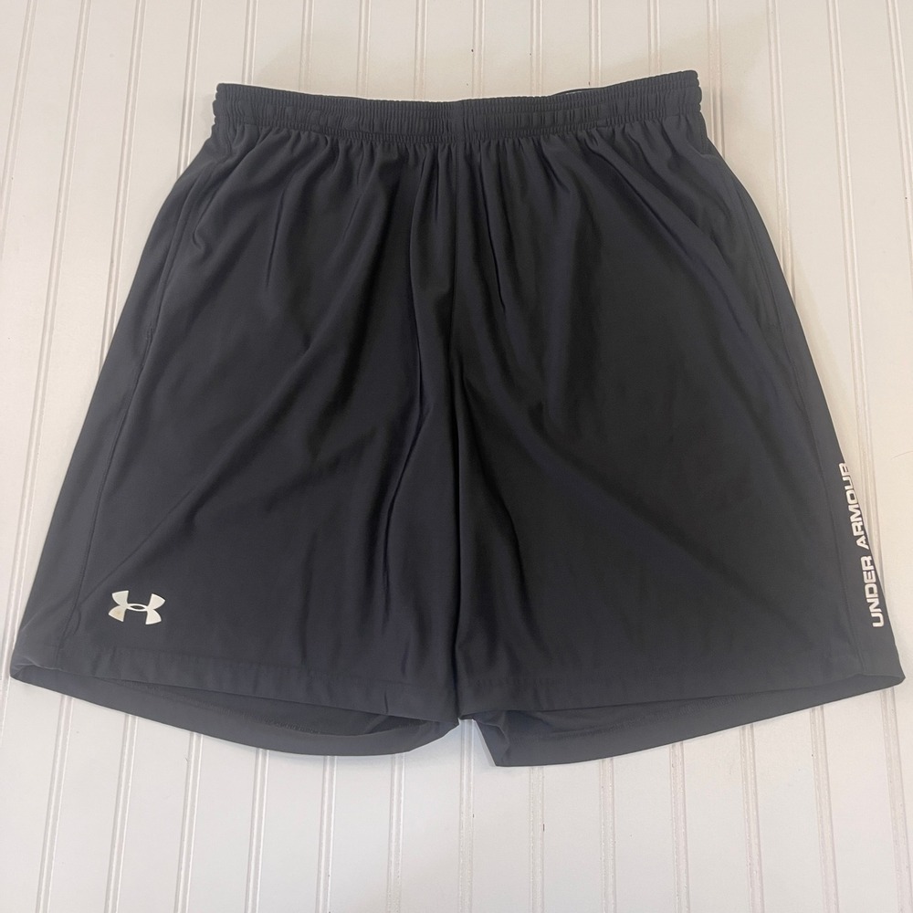 Under Armour Mens Loose Fit HeatGear Athletic Gym Training Shorts Black XL